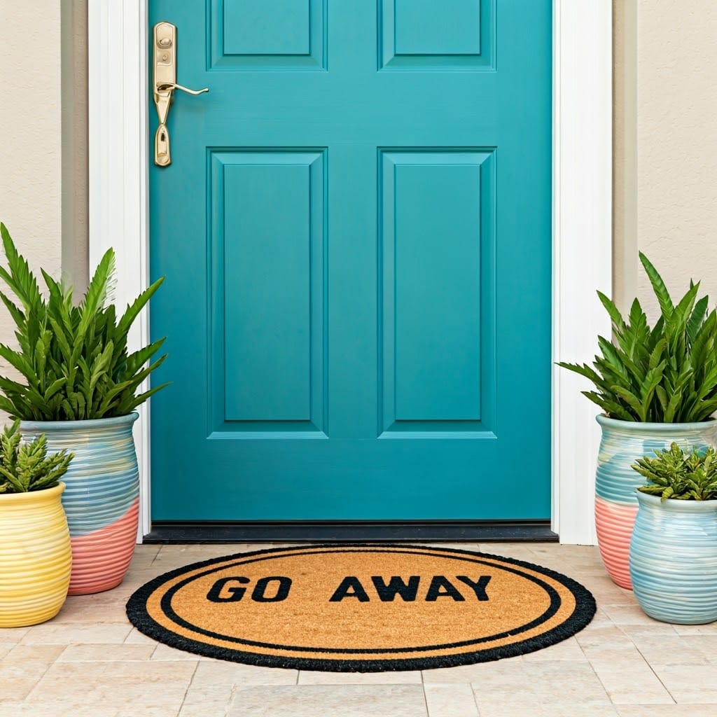 "Go Away" Quirky Doormat